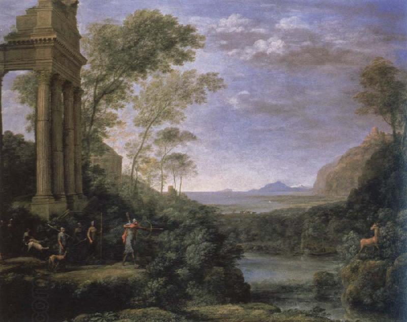 claude lorraine landscape with ascanius shooting the stag of sylvia China oil painting art